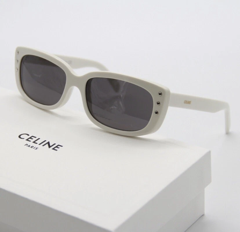 NEW CELINE CL40072I 25N UNISEX CELINE SUNGLASSES WHITE CELINE EYEWEAR CL 40072I