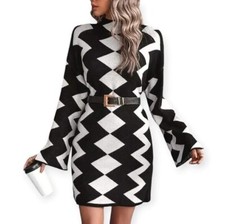 Women's PlusSize EMERY ROSE Argyle Pattern Jumper Dress size 14 NEW