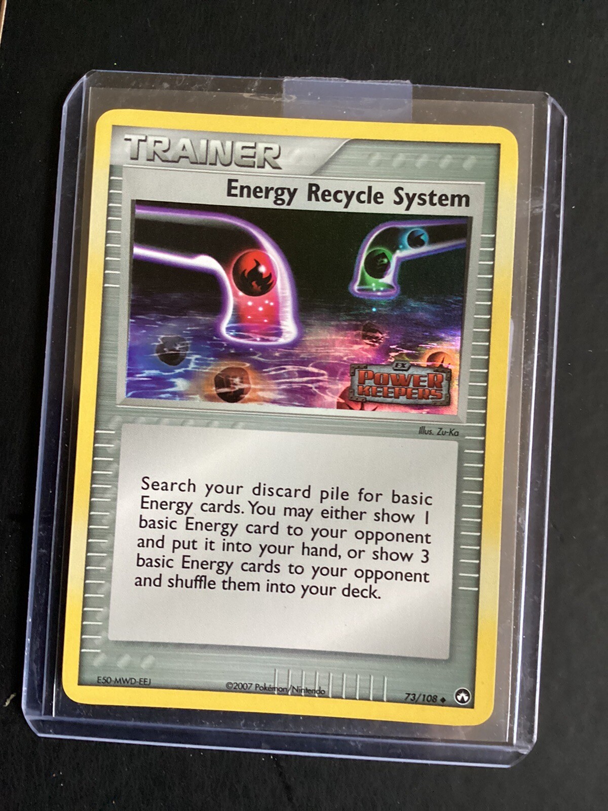 Reverse Holo Stamped Energy Recycle System 73/108 Power Keepers MINT Condition
