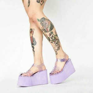 clear jelly platform sandals