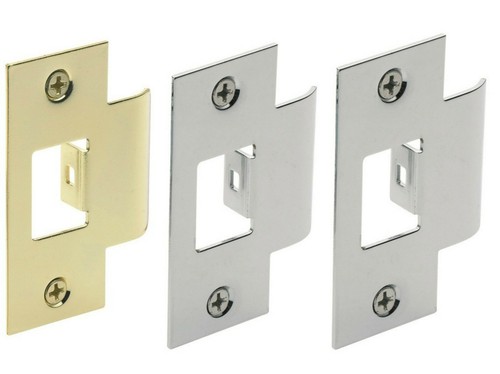 4x Gainsborough STRIKE PLATE T Type - Polished Brass, Bright Or Satin Chrome - Picture 1 of 4