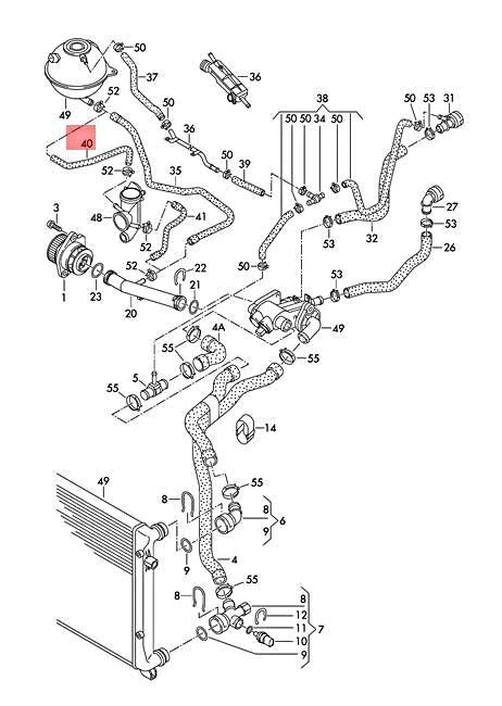 OEM VW SEAT SKODA Caddy Golf R32 Plus GTI Rabbit Coolant Hose 1K0121109BA