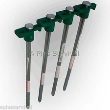 Lot of 4 Steel Spike Camping Shelter Tent Nail Stakes 