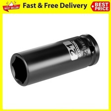 12 Drive 21mm Deep Impact Socket 6 Point Cr-mo Metric Axle Nut Removal Tool