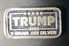 3x 1 Gram .999 Silver – Trump 2024 / USA Flag + 2 Ammo Bullet Bars