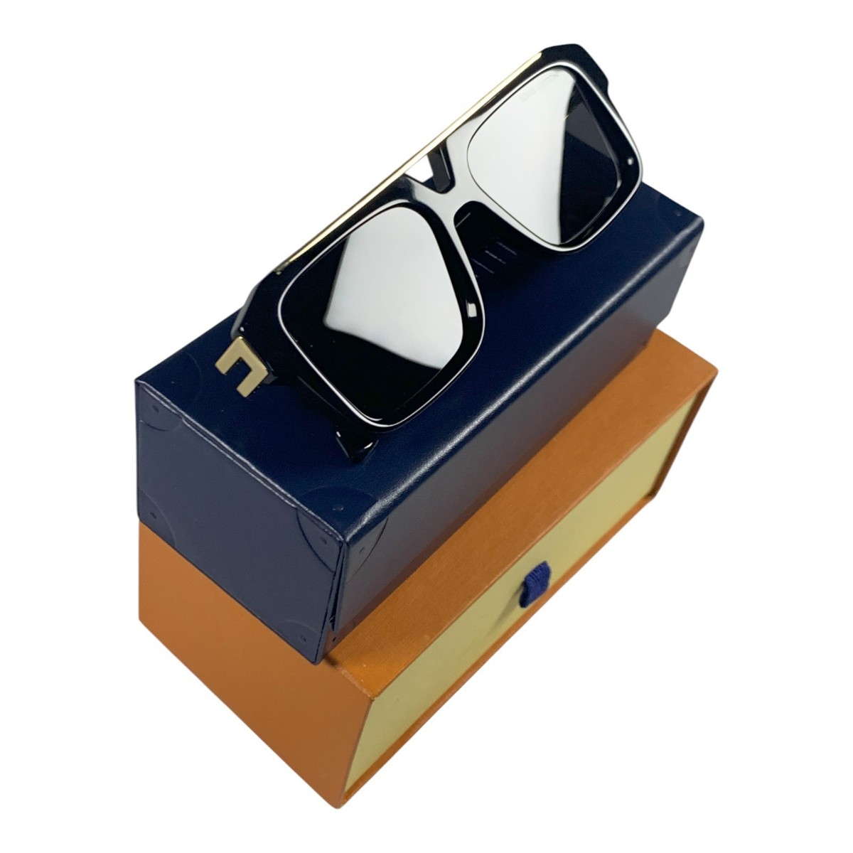 Louis Vuitton Z1801W Sunglasses Black & Gold 55□18 – Men's w