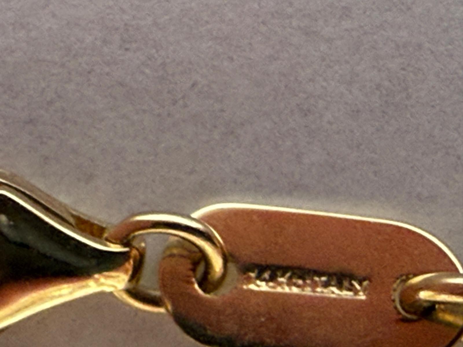 14k Two Tone Gold 18" Diamond Cut Paperclip Links Chain Necklace 6.2MM 9 grams