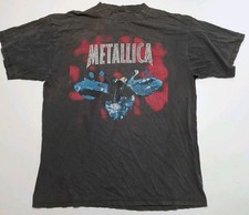 Vintage 90s Metallica Reload Concert XL Tour T-Shirt Giant Tultex Distressed