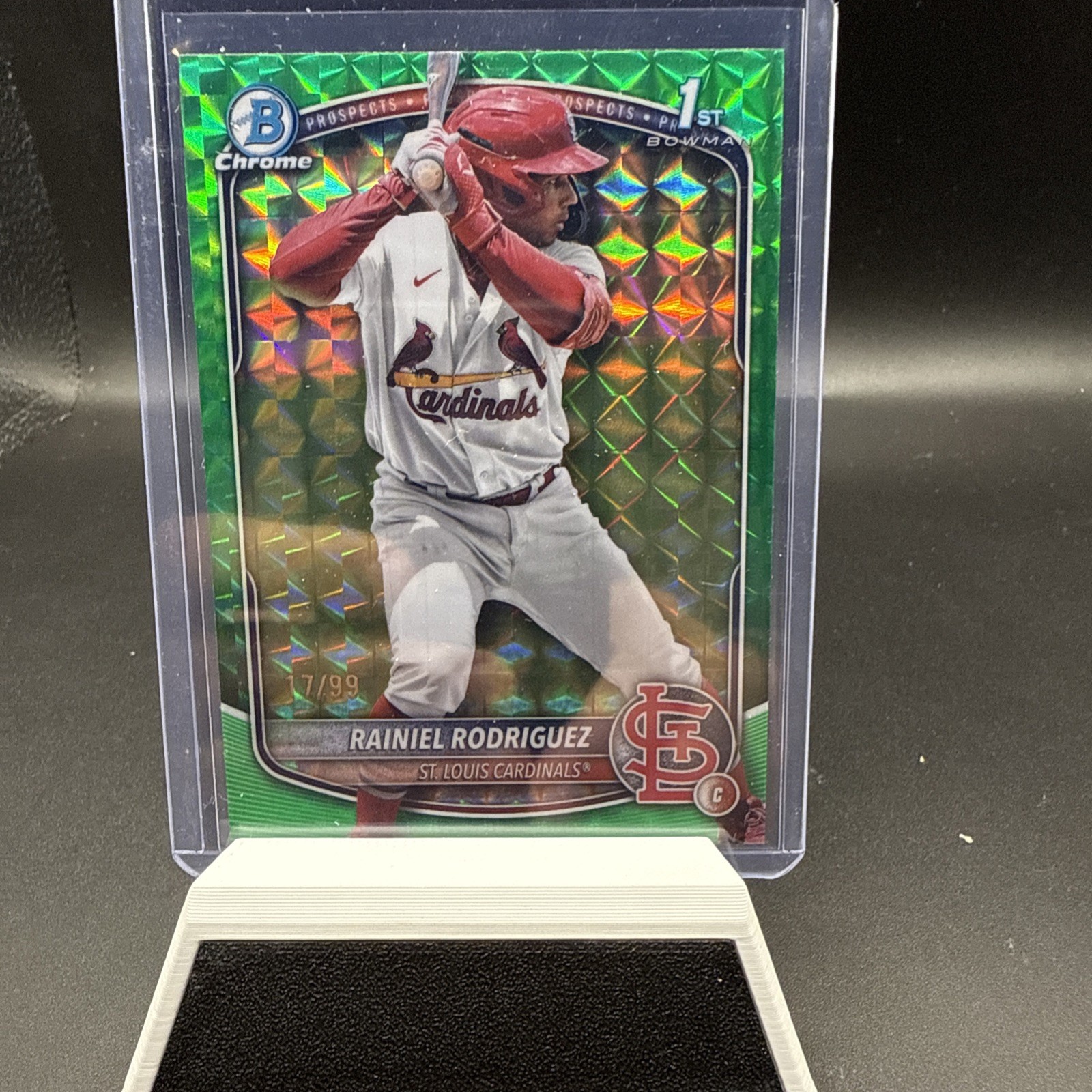 Rainiel Rodriguez 2025 Bowman Chrome 1st Green Geometric Refractor /99