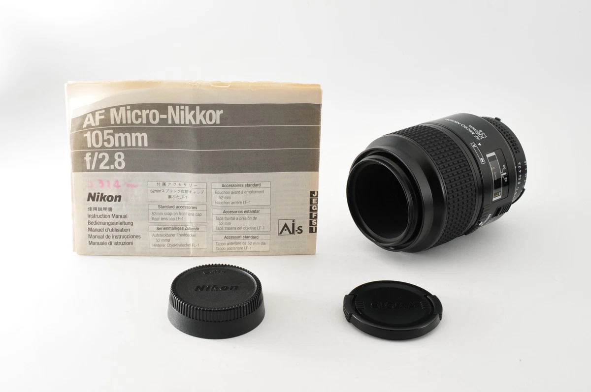 Objectif Nikon AF 105mm F/2.8 Micro D Macro – Bon état (occasion)