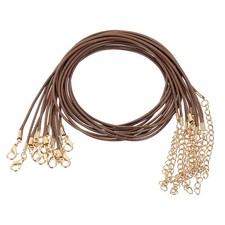 20pcs Waxed Necklace Cord Bulk, 18" 1.5mm Necklace Ropes Deep Brown