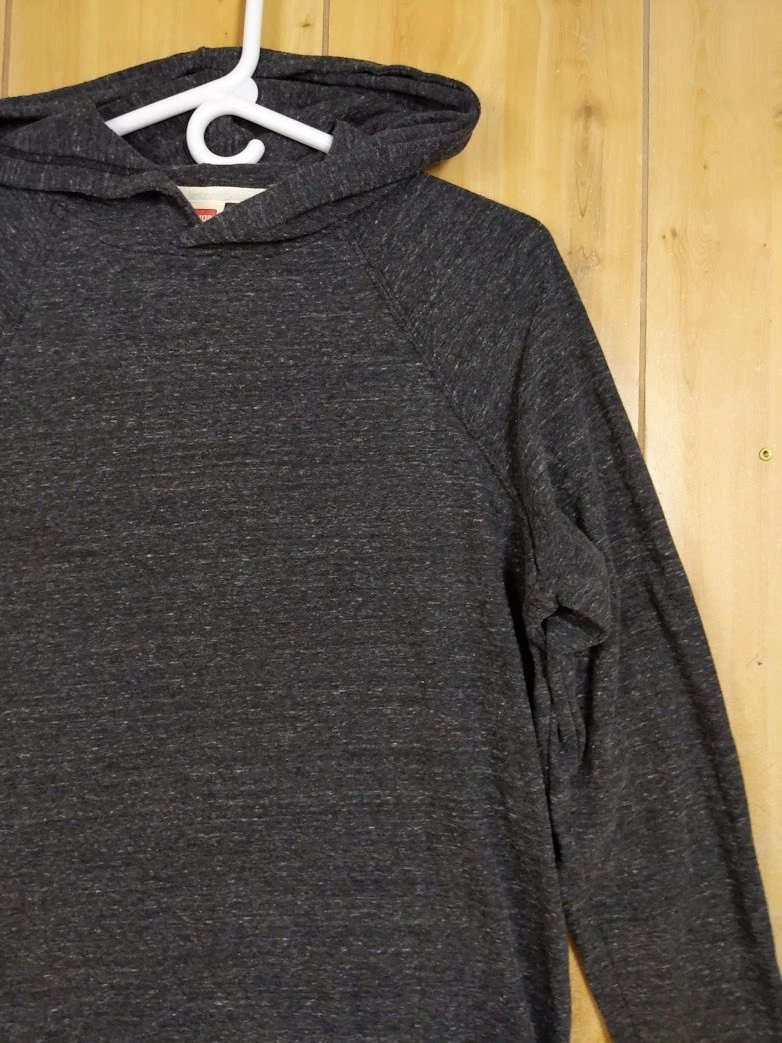Homage Lightweight Hoodie Adult S Long Sleeve Pullover Heathered Gray Soft