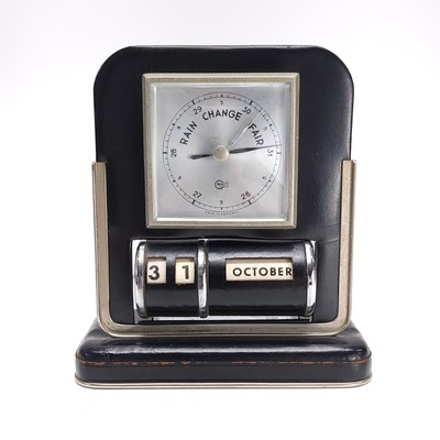 #ad Barigo Rain Change Fair Atmospheric Pressure Barometer Manual Calendar Desk MCM $179.99
