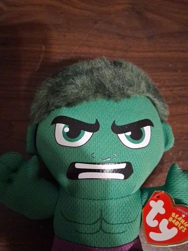 TY Beanie Baby Peluche The HULK Marvel Alto 6" (NUOVO CON ETICHETTE) - Foto 2 di 8
