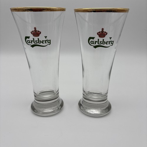 CARLSBERG 16 OZ PILSNER BEER GLASS SET OF 2