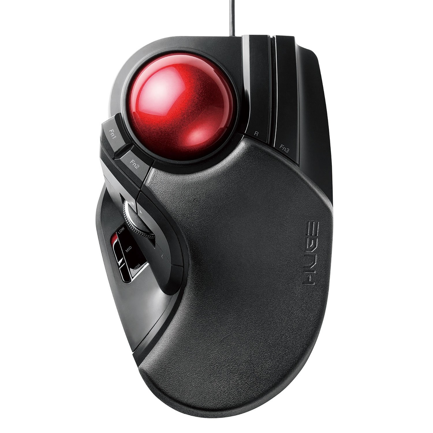 Mouse Wired Trackball Grande Sfera 8 Pulsanti Nero M-HT1URXBK Giappone