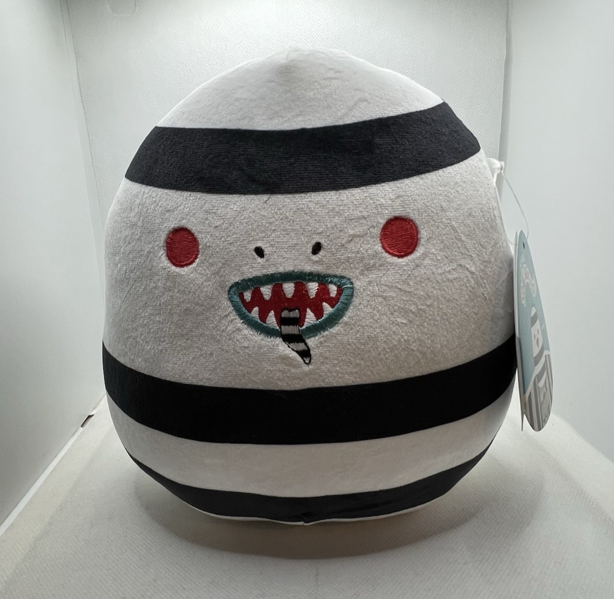 Sandworm Beetlejuice Squishmallow 8"" Plush Soft Toy Halloween Black White Green