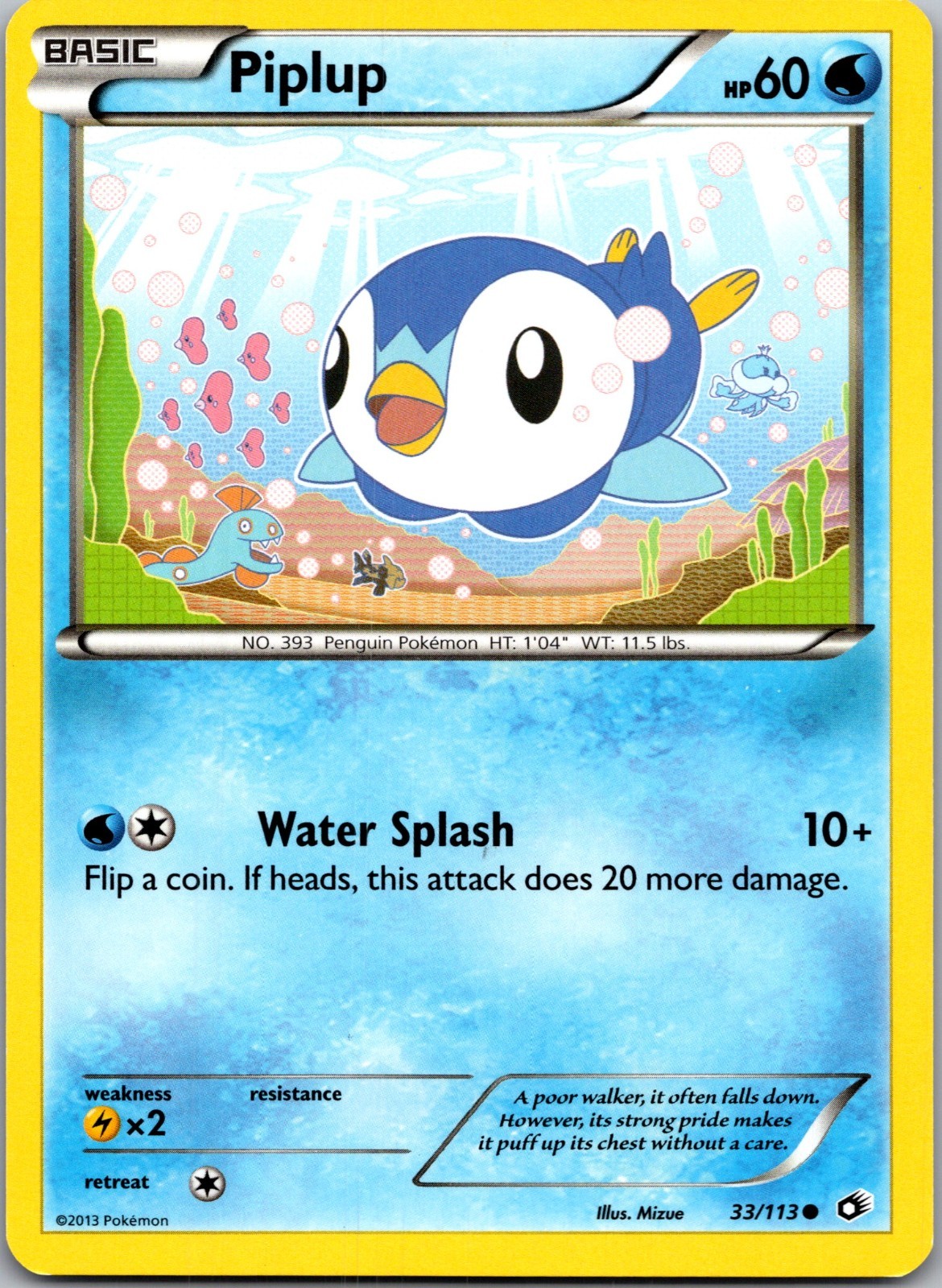 Pokémon TCG Pokémon Piplup Piplup Common Regular