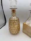 Set 2 Vintage OLD FORESTER  Iridescent Carnival Glass Whiskey Bottle Decanters — photo 6
