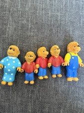 Vintage 1986-1988 Berenstain Bears Papa Bear Flocked Fur 3.5" Toy Figure