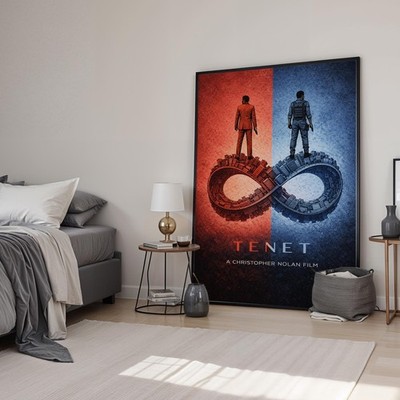 Tenet Nolan Art Minimal Movie Kunstdruck | Filmposter | Leinwand & gerahmt