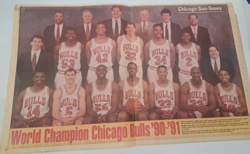 1991 Chicago Sun Times Newspaper Insert Chicago Bulls 90-91 Finals NBA Champiins