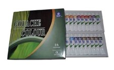 Memory Professional Artists Gouache Paint Set, 24 Colours in 12ml Alumenium Tube