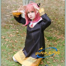 Anya Forger Cosplay Costume Anime SPY x FAMILY Dress Wig Uniform Aldult / Kids