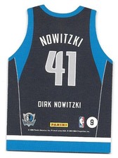 DIRK NOWITZKI 2009-10 PANINI TEAM THREADS AWAY 9 DALLAS MAVERICKS HOF MVP