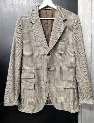 Dolce & Gabbana Wool Check Blazer w/ Denim Trim Made in Italy 50 IT /40 US