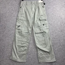 Hollister Pants Men's Small Super Baggy Stretch Cargo Pockets Zipper Outdoor