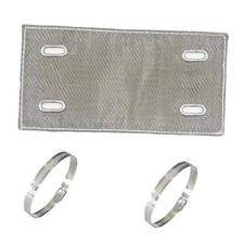 4" x 8" Exhaust Heat Shield Titanium Pipe Heat Shield with Stainless Steel