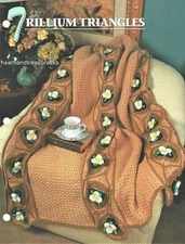Trillium Triangles  Annie's Attic Crochet Afghan Pattern Leaflet