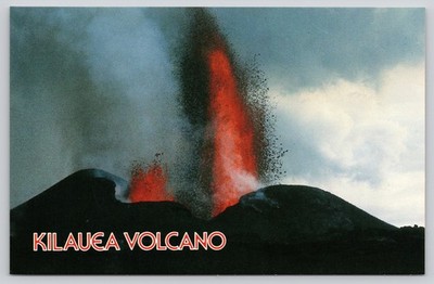 Kilauea Volcanoes National Park Red Lava Fountain Hawaii Hawaii Postcard