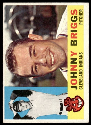 #ad 1960 TOPPS JOHNNY BRIGGS 376 VG EX WHITE BACK BASEBALL CLEVELAND INDIANS $6.00