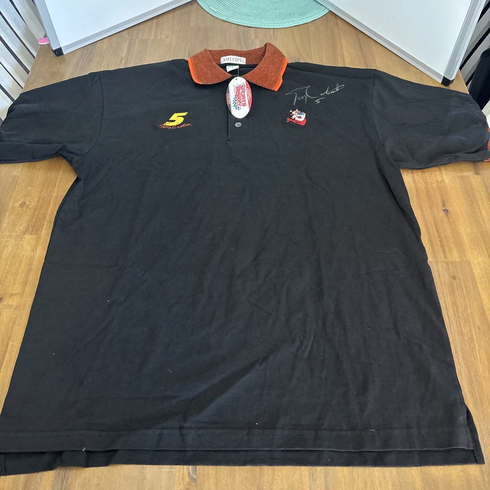 Terry Labonte Vintage Nascar Polo Shirt Autographed #5 Racing Embroidered - Image 2 of 4