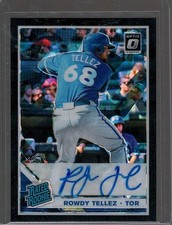 2019 Optic Rated Rookie Rowdy Tellez Auto Black Cracked Ice Prizm 12/25 #RRS-RT