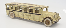 1930'S ARCADE "FAGEOL" BUS CAST IRON TOY 8" LARGE YELLOW/CREAM COLOR