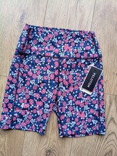 Peloton Cadent 7" Womens Pocket Bike Floral Shorts Size S