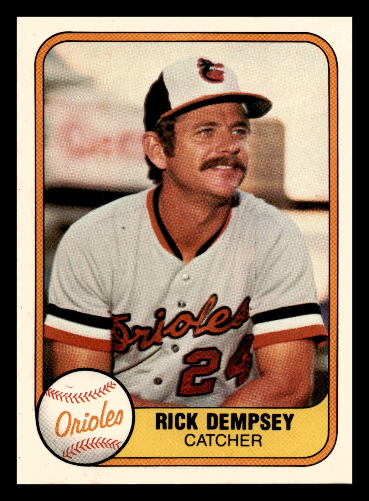 Rick Dempsey 1981 Fleer #177b Baltimore Orioles NM-MINT