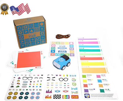 Indi At-Home Learning Kit Screenless Coding Robot for Kids 4+ Build Mazes