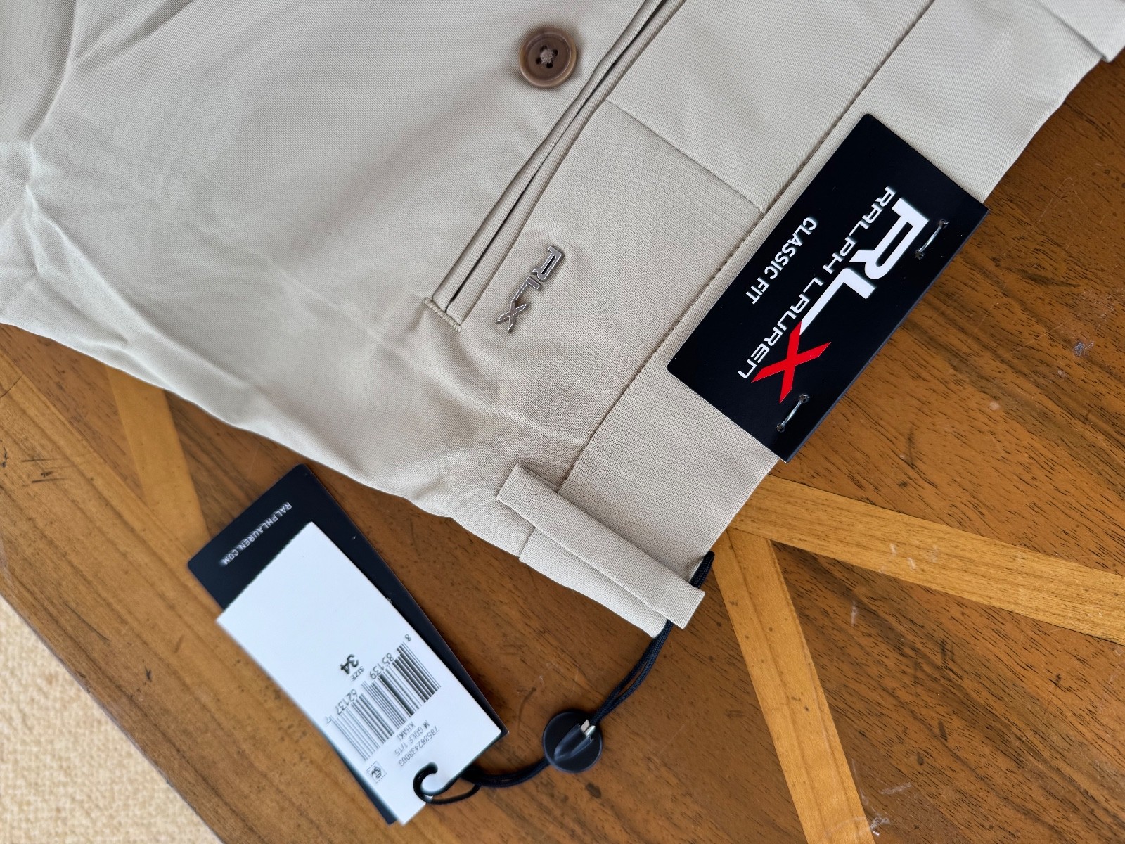 RLX Ralph Lauren Classic Men's Kapalua Pro Shop Maui Golf Shorts Khaki 34 ~NWT