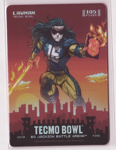 2026 Bo Jackson Battle Arena Tecmo Bowl Lawman #S243 Skyline Battlefoil
