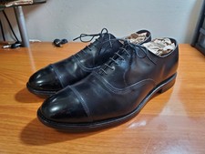 Allen Edmonds Men 10.5D Black Park Ave Cap-Toe Oxford Dress Shoes Mirror Shine