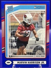 2024 Panini Donruss - Rated Rookie Marvin Harrison Jr. #393 Blue Press Proof