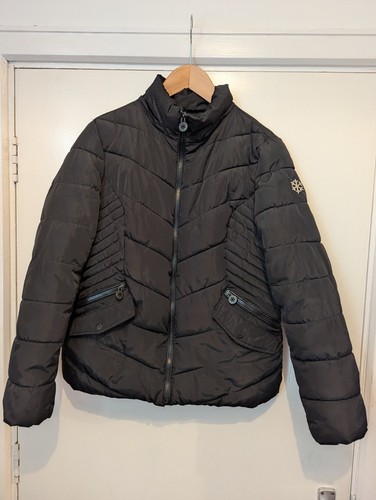 Geographical Norway Expedition Ladies black Puffer Jacket size small uk 12 - Picture 1 of 5