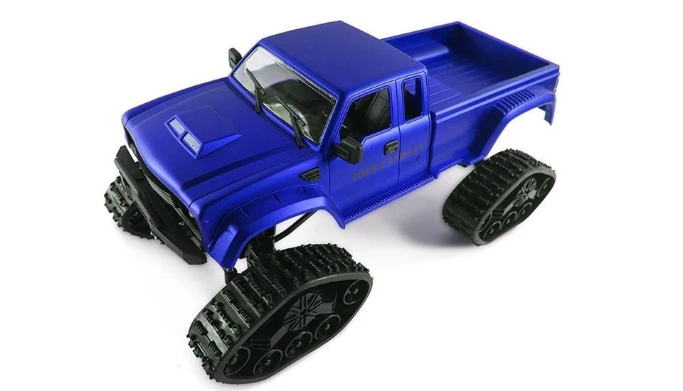 Amewi Pickup Truck FPV Con Ruote E Cingoli 4WD 1:16 Blu / 22392 - Immagine 2 di 4