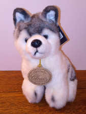 w/tags Aurora Classic mini realistic husky puppy dog plush stuffed 8" EUC