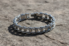 Fred Bennett Stainless Steel Bike Chain Bracelet 21cm B5116