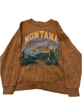 Wild Fable Brown Fleece Pullover Crew Neck Sweatshirt Women  s Size S Long Sleeve